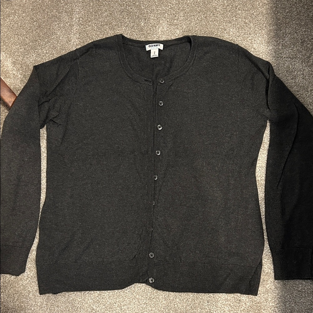 Old Navy Women’s Charcoal Button-Up Cardigan